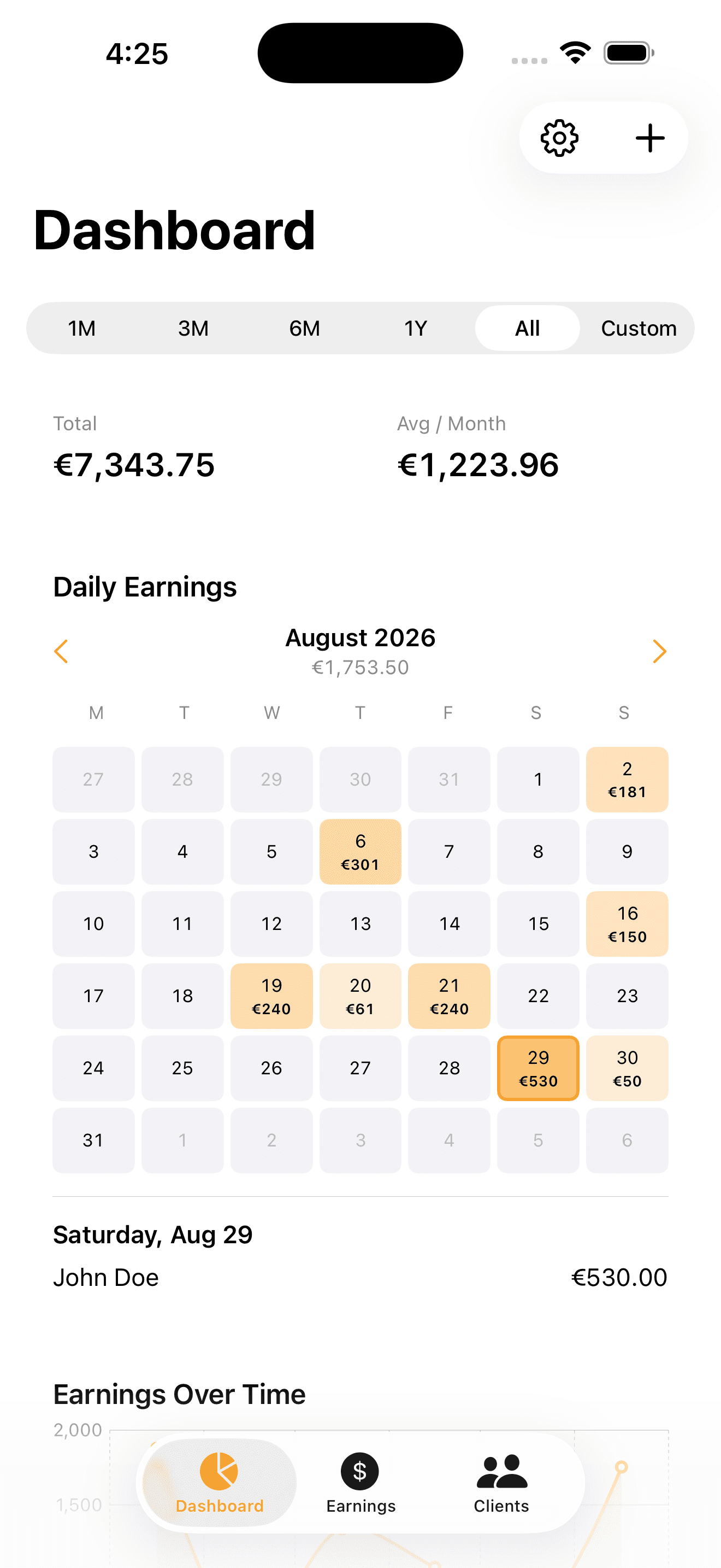 Tabtrac dashboard